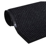 Deurmat XL 120x180cm Zwart Geribbeld - 50% Korting!
