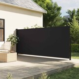vidaXL Windscherm Uittrekbaar 160x300 cm Zwart | 40% Korting