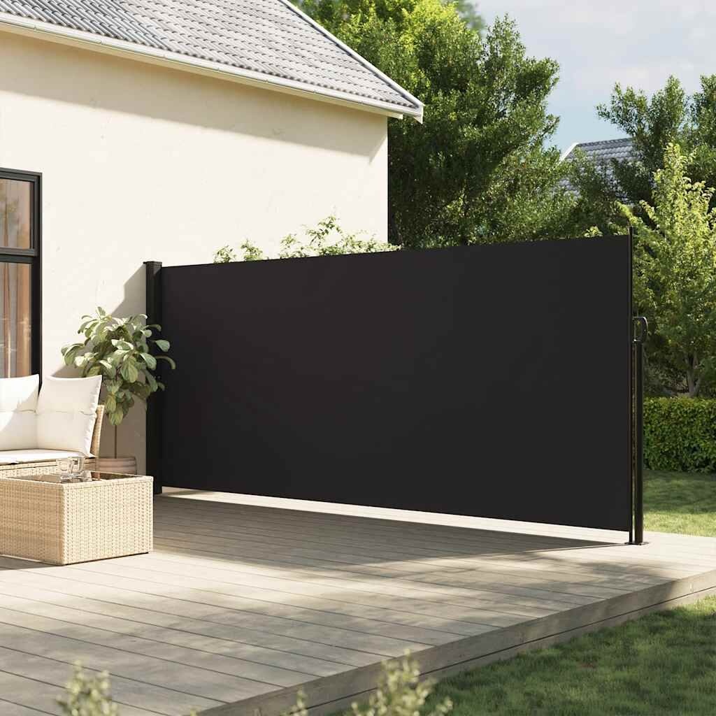 vidaXL Windscherm Uittrekbaar 160x300 cm Zwart | 40% Korting