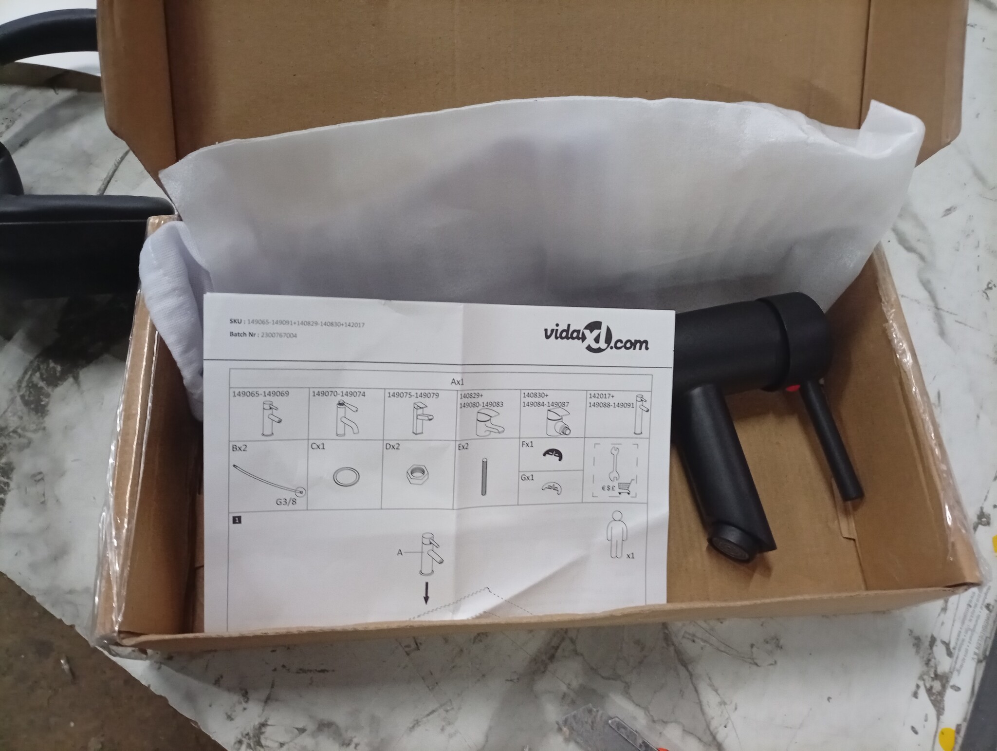 vidaXL Badkamermengkraan Zwart - 60% Korting!