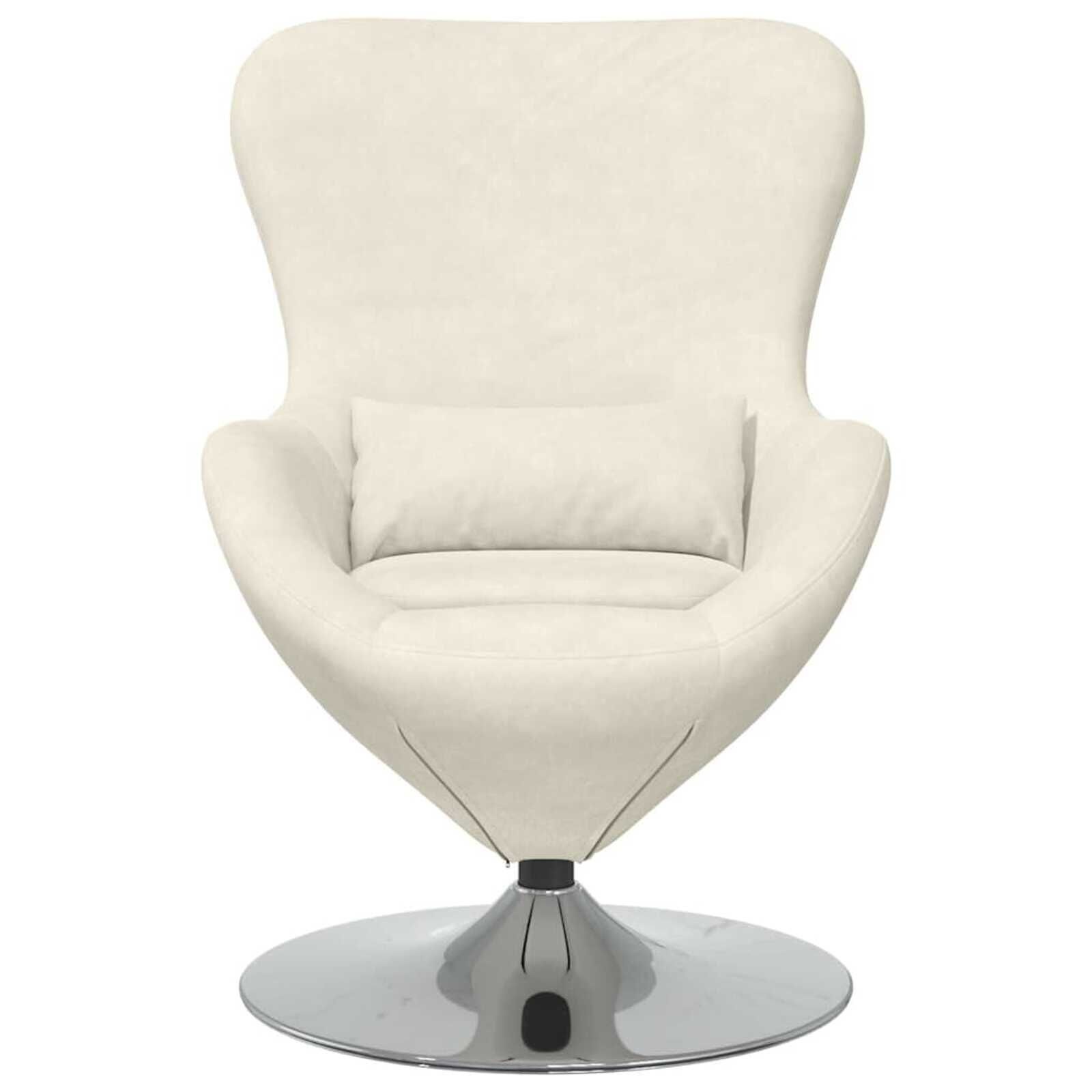 vidaXL Eivormige Stoel Crème (63x73x90cm) - 59% Korting