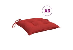 vidaXL Palletkussens 6 st Rood - 60% Korting