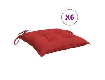 vidaXL Palletkussens 6 st Rood - 60% Korting