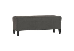 vidaXL Bankje 100x35x41 cm, Donkergrijs Fluweel - 40% Korting!