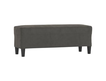 vidaXL Bankje 100x35x41 cm, Donkergrijs Fluweel - 40% Korting!