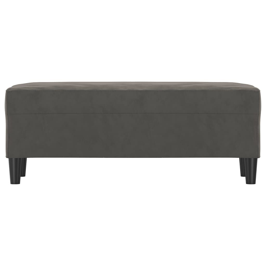 vidaXL Bankje 100x35x41 cm, Donkergrijs Fluweel - 40% Korting!