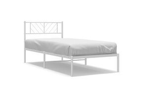 vidaXL Bedframe metaal wit 75x190 cm | 55% Korting