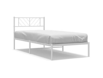 vidaXL Bedframe metaal wit 75x190 cm | 55% Korting
