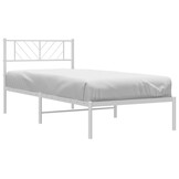 vidaXL Bedframe metaal wit 75x190 cm | 55% Korting