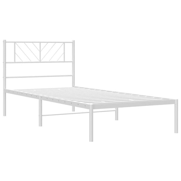 vidaXL Bedframe metaal wit 75x190 cm | 55% Korting