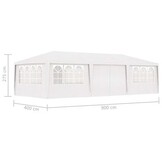 vidaXL Partytent 4x9m Wit met Zijwanden - 40% Korting!