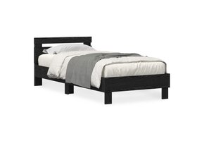 vidaXL Bedframe Zwart Eiken (75x190cm) - 55% Korting