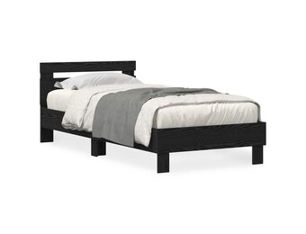 vidaXL Bedframe Zwart Eiken (75x190cm) - 55% Korting