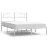 vidaXL Bedframe Metaal Wit 140x200 cm - 55% Korting!