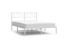 vidaXL Bedframe Metaal Wit 140x200 cm - 55% Korting!