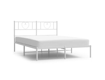 vidaXL Bedframe Metaal Wit 140x200 cm - 55% Korting!