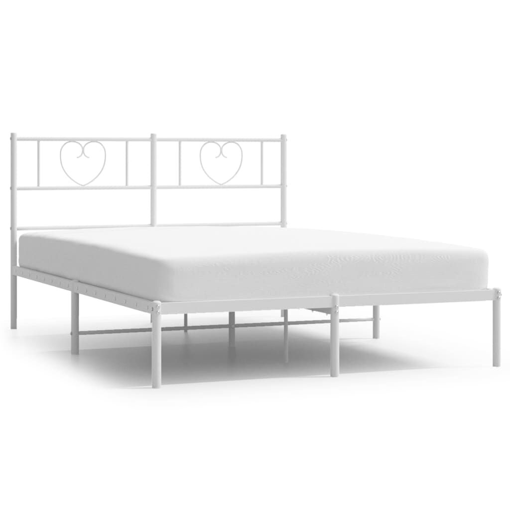 vidaXL Bedframe Metaal Wit 140x200 cm - 55% Korting!