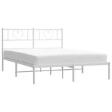 vidaXL Bedframe Metaal Wit 140x200 cm - 55% Korting!