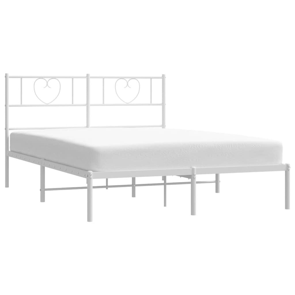 vidaXL Bedframe Metaal Wit 140x200 cm - 55% Korting!