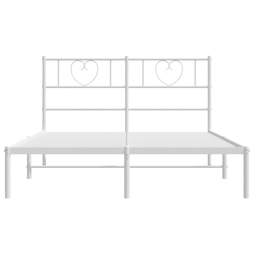 vidaXL Bedframe Metaal Wit 140x200 cm - 55% Korting!