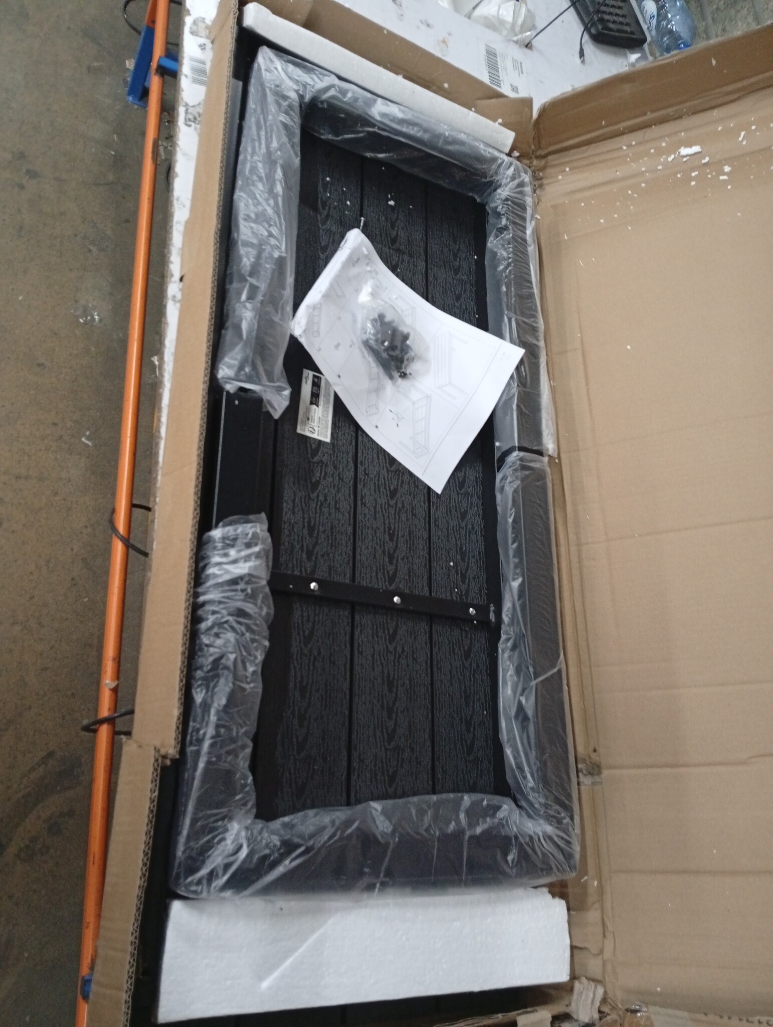 vidaXL Tuinbank 110 cm Staal & HKC Zwart - 60% Korting!