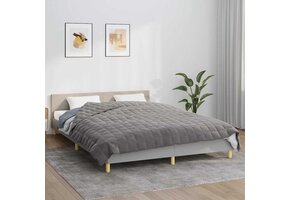 vidaXL Verzwaringsdeken 220x235cm 15kg Grijs - 40% Korting!