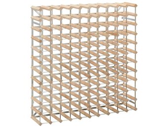 vidaXL Wijnrek 120 flessen - Massief Grenenhout - 40% Korting
