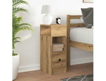 vidaXL Nachtkastje met Lade - Artisanaal Eiken (40% Korting!)