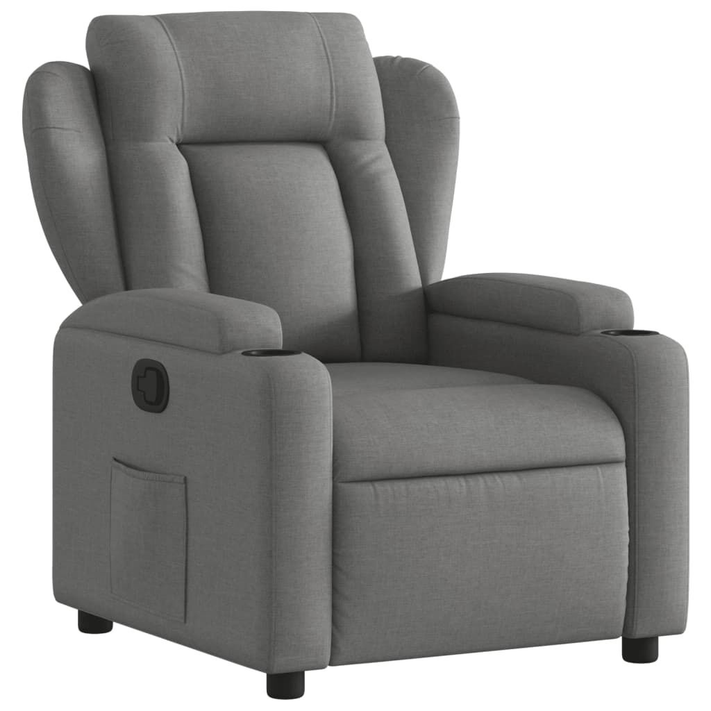 vidaXL Fauteuil Verstelbaar Stof Donkergrijs - 60% Korting