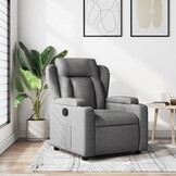 vidaXL Fauteuil Verstelbaar Stof Donkergrijs - 60% Korting