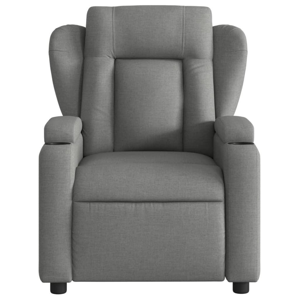 vidaXL Fauteuil Verstelbaar Stof Donkergrijs - 60% Korting