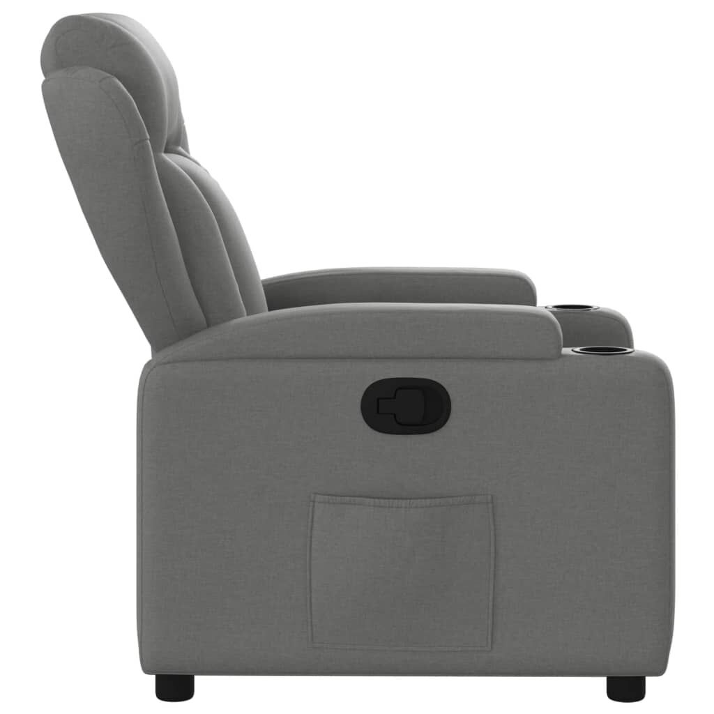 vidaXL Fauteuil Verstelbaar Stof Donkergrijs - 60% Korting