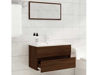 VidaXL Badkamermeubelset Bruin Eiken - 55% Korting!