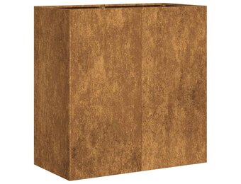 vidaXL Plantenbak roestig 80x40x80 cm weervast staal