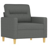 VidaXL Fauteuil 60 cm Stoffen Donkergrijs - 46% Korting!