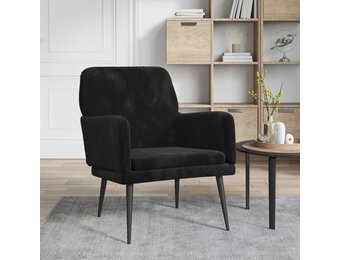 vidaXL Fauteuil - Fluweel Zwart - 55% Korting