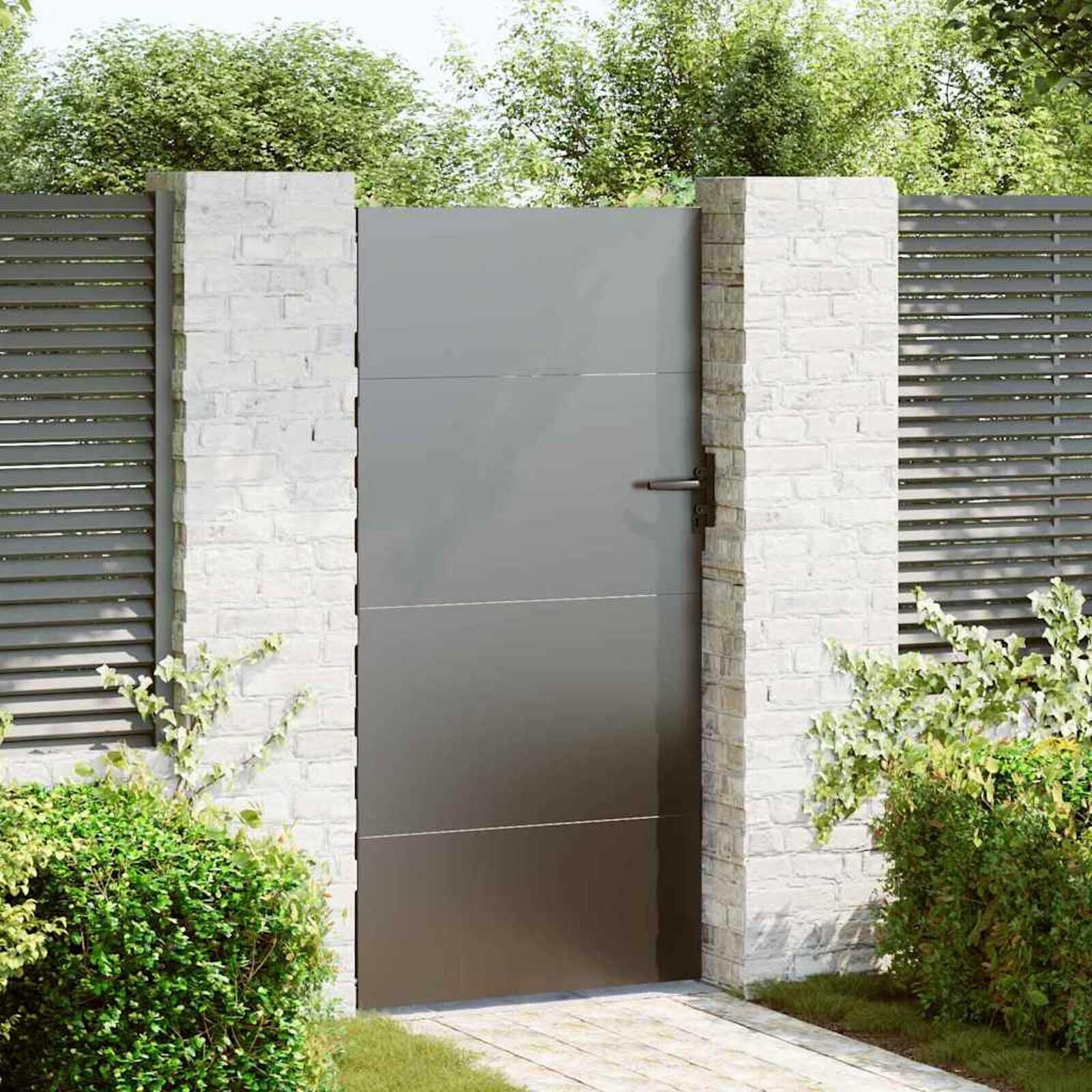 vidaXL Tuinpoort Zwart (105x175cm) - 55% Korting!