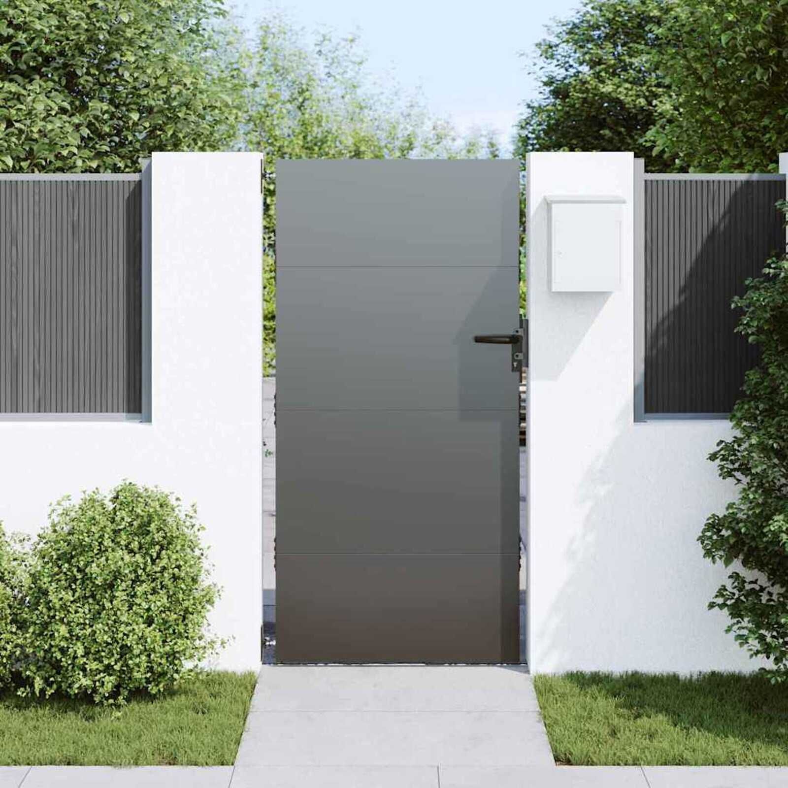 vidaXL Tuinpoort Zwart (105x175cm) - 55% Korting!