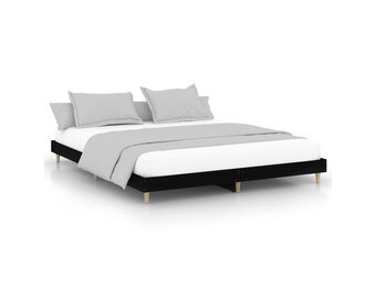 vidaXL Bedframe 180x200 cm Spaanplaat Zwart - 60% Korting!