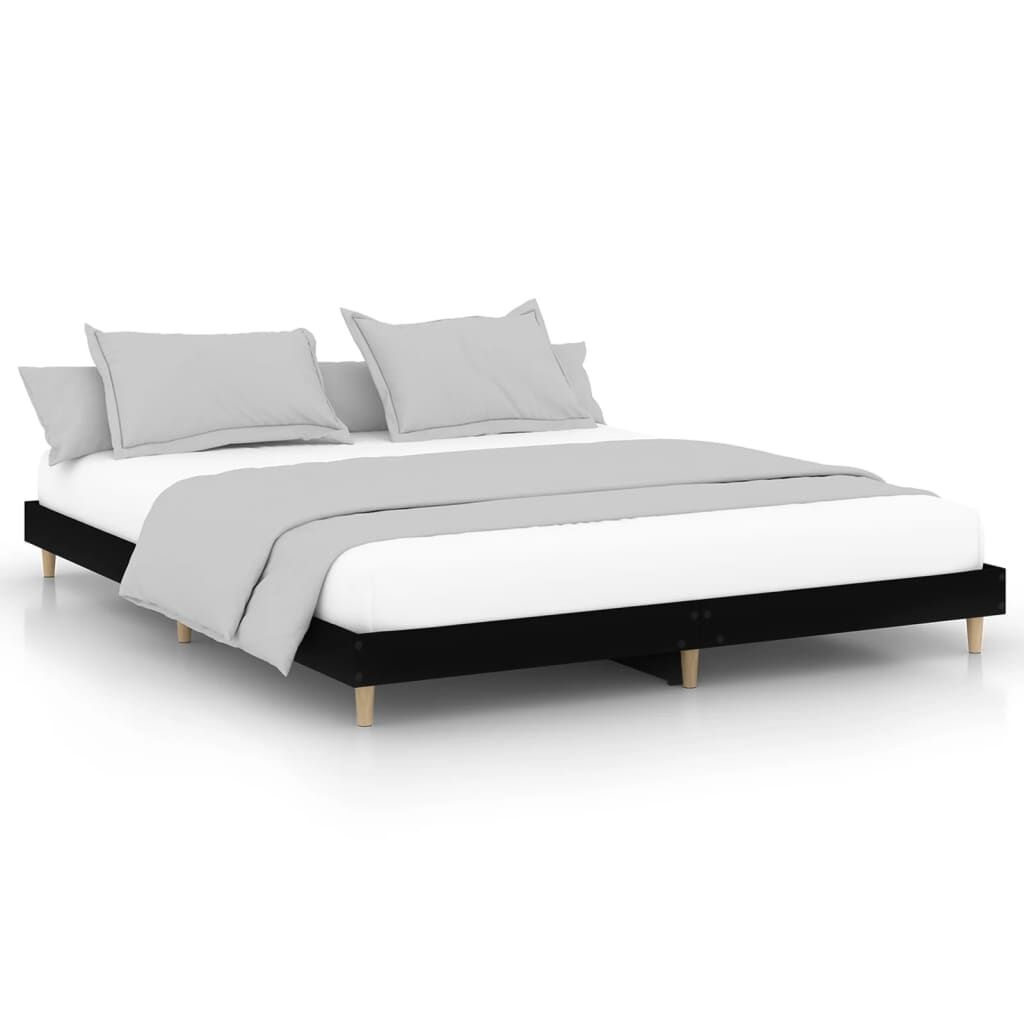 vidaXL Bedframe 180x200 cm Spaanplaat Zwart - 60% Korting!