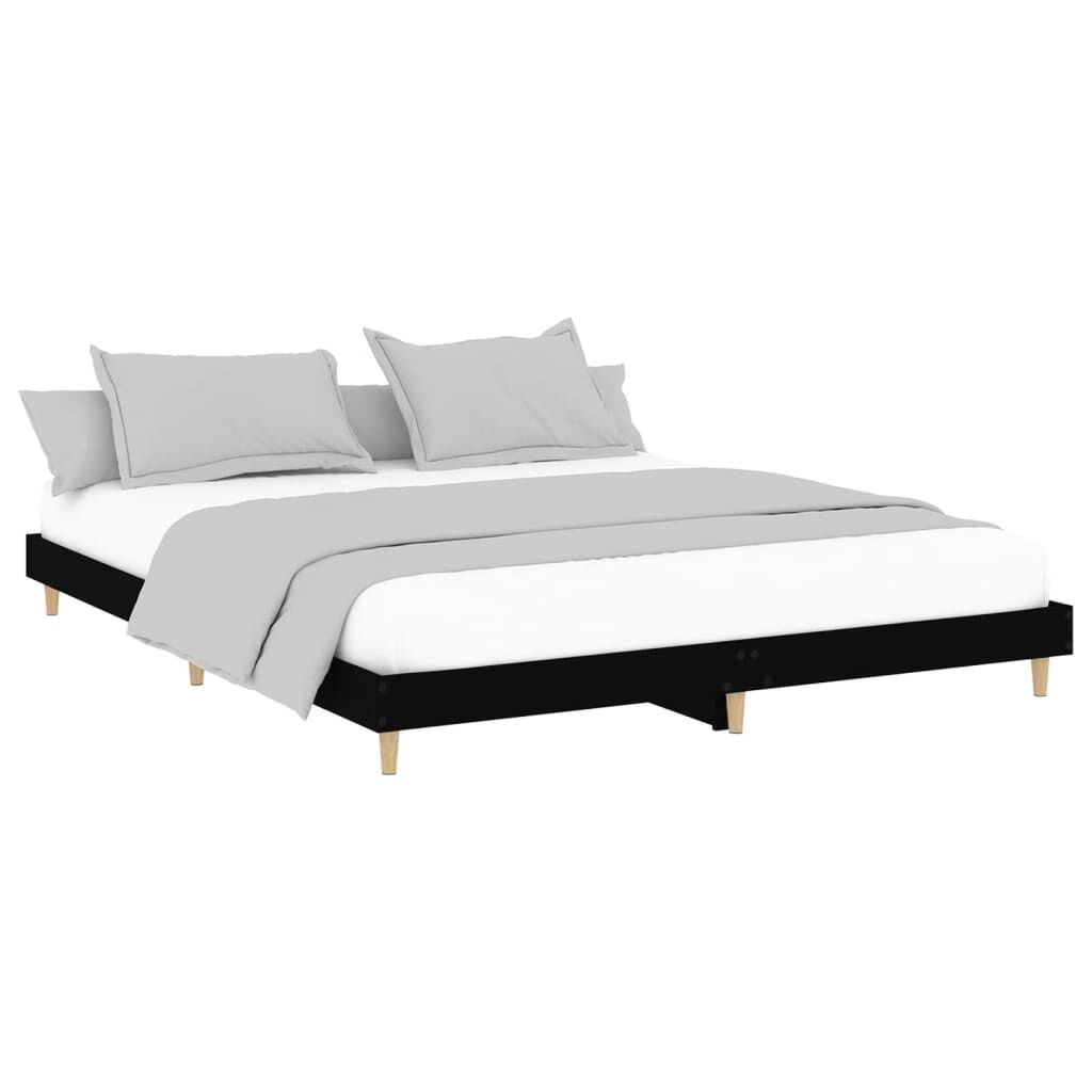 vidaXL Bedframe 180x200 cm Spaanplaat Zwart - 60% Korting!
