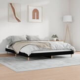 vidaXL Bedframe 180x200 cm Spaanplaat Zwart - 60% Korting!