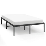 vidaXL Bedframe Metaal Zwart 135x190 cm - 55% Korting!