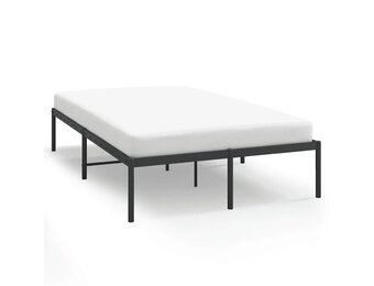 vidaXL Bedframe Metaal Zwart 135x190 cm - 55% Korting!