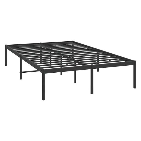 vidaXL Bedframe Metaal Zwart 135x190 cm - 55% Korting!