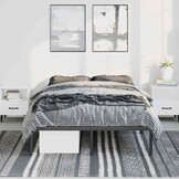 vidaXL Bedframe Metaal Zwart 135x190 cm - 55% Korting!