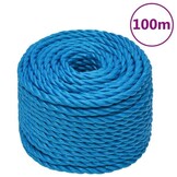 vidaXL Werktouw Polypropeen Blauw (100m, 24mm) - 55% Korting!