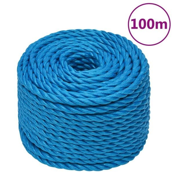 vidaXL Werktouw Polypropeen Blauw (100m, 24mm) - 55% Korting!