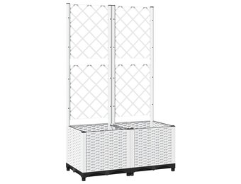 Plantenbak met Latwerk 80x40x136cm Wit (51% korting)