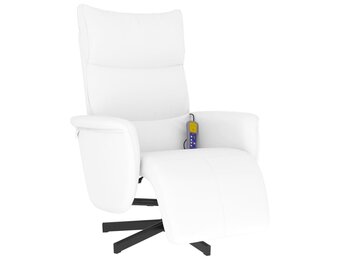 vidaXL Massagestoel Kunstleer Wit - 40% Korting!